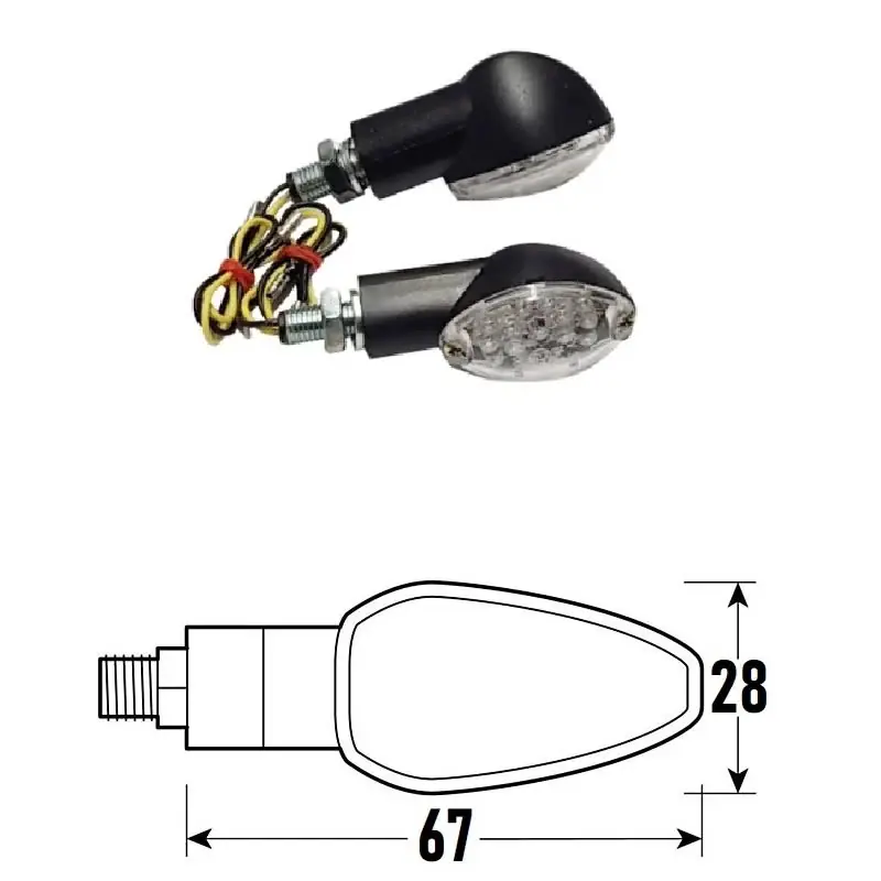 Freccia a Led EYE-2 (Coppia) - Nero Offerta Lampo