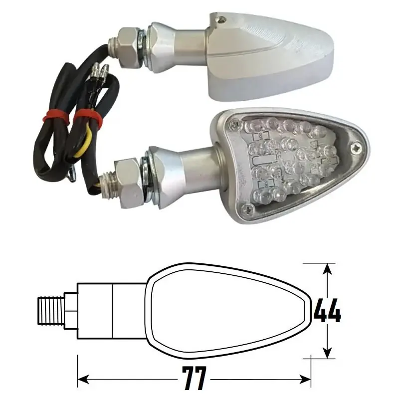 Acquista Ora Freccia a Led IRON (Coppia) - Grigio