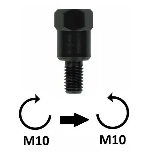 Adattatore Specchio - M10x1,25 DX (superiore)> M10x1,25 SX (inferiore) Promozione Esclusiva