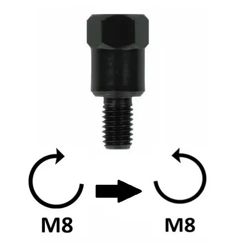 Adattatore Specchio - M8x1,25 DX (superiore) > M8x1,25 SX (inferiore) Offerta Del Giorno
