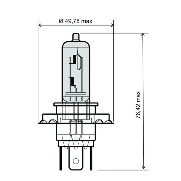 Professionale Lampadina RMS H4 12V 35/35W - Bianca