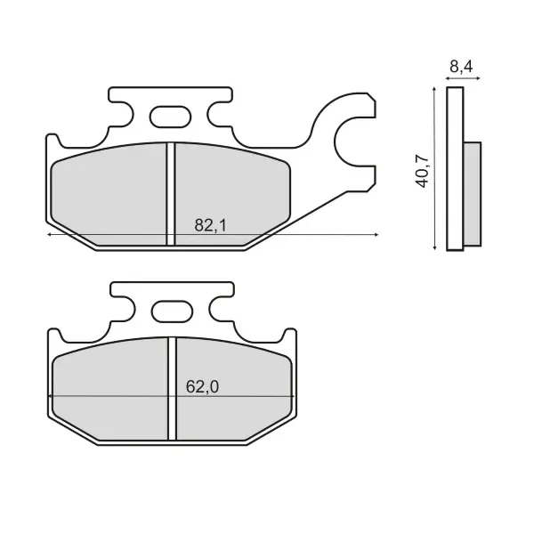 Pastiglie Freno RMS Organiche Suzuki Atv Lt-a 450cc Anteriore per SUZUKI LT-A450X KINGQUAD 4X4 K7-L0 450 2007 - 2010 Pagamento Sicuro