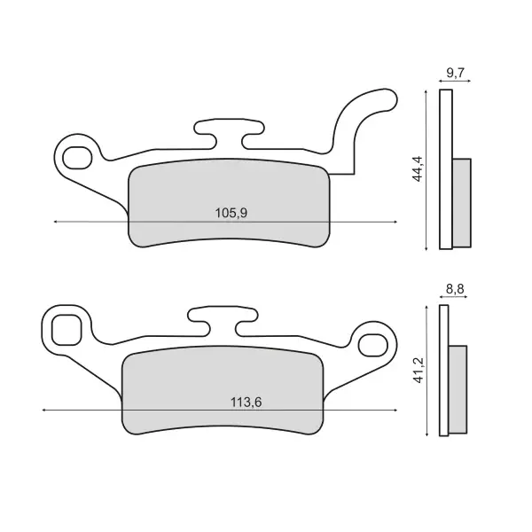 Pastiglie Freno RMS Organiche Yamaha HW Xenter 125-150cc Anteriore per YAMAHA HW XENTER 125 2012 - 2017 Subito Disponibile