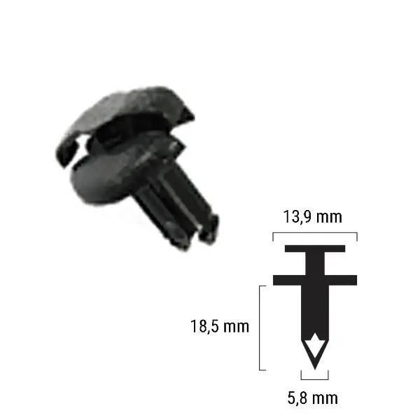 Rivetto in plastica RMS Honda 90683-GAZ-003 per HONDA ANF 125 INNOVA 125 2003 - 2006 Spedizione Espresso