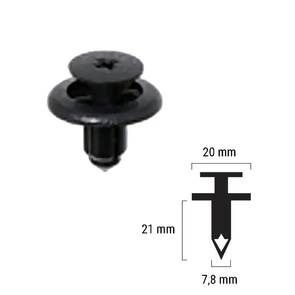 Rivetto in plastica RMS Honda 90684-MBG-000 per HONDA VFR 800 800 2002 - 2008 Popolare