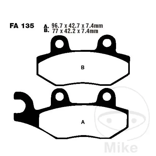 EBC Pastiglie freno Sinterizzate Off-Road FA135 per XTZ Super Tenere 750 Lato Sinistro Di Tendenza