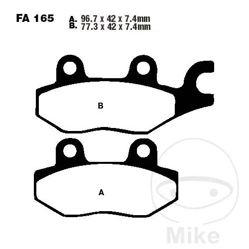 EBC Pastiglie freno Sinterizzate Off-Road FA165R per Yamaha XTZ Super Tenere 750 lato destro Pagamento Sicuro