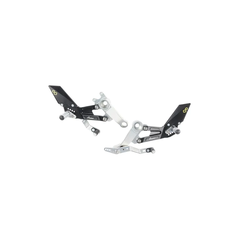 Offerta Del Giorno LIGHTECH Pedane Regolabili con Poggiapiedi Snodati per Aprilia RS 660 2020