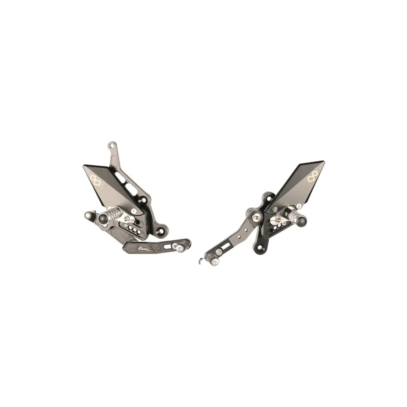 Occasione LIGHTECH Pedane Regolabili Con Poggia Piedi Fissi per Yamaha MT-07 2014