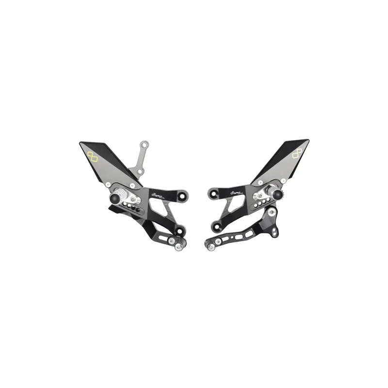 Non Perdere LIGHTECH Pedane Regolabili Con Poggia Piedi Fissi per Yamaha R3 2015