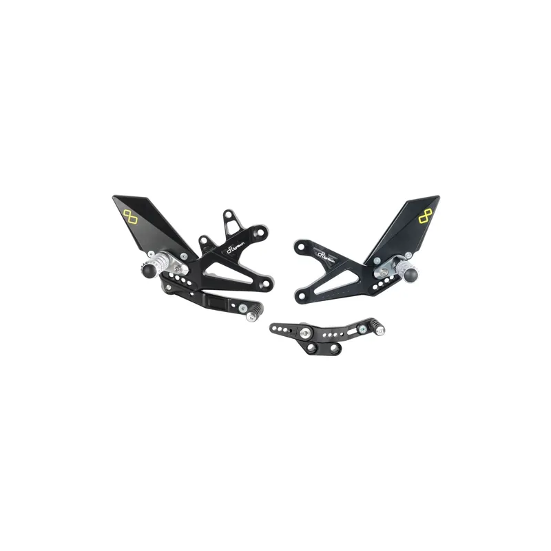 Nuovo Arrivo LIGHTECH Pedane Regolabili Con  Poggiapiedi Snodati per Triumph Daytona 675 2013
