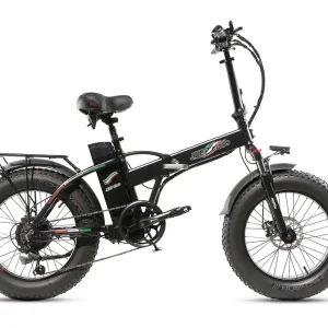 FAT BIKE 750W JEEP CLASS E-BIKE 20′ BICICLETTA BICI PIEGHEVOLE ELETTRICA 48V NERO Prezzo Di Fabbrica