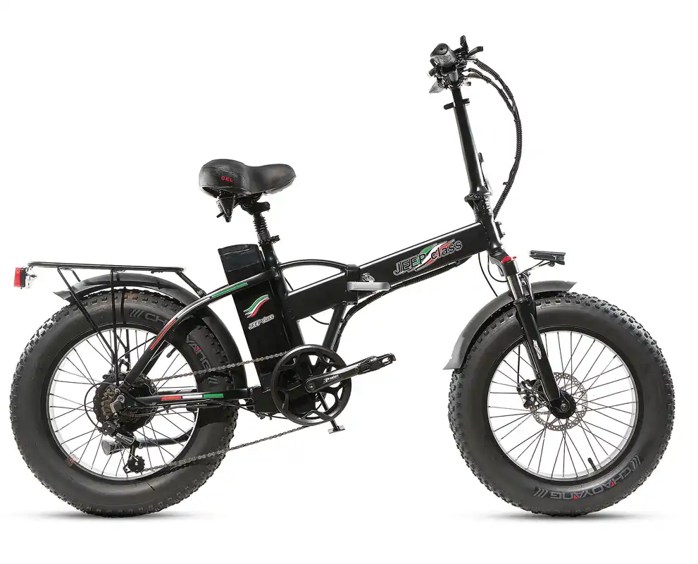 FAT BIKE 750W JEEP CLASS E-BIKE 20′ BICICLETTA BICI PIEGHEVOLE ELETTRICA 48V NERO Prezzo Di Fabbrica