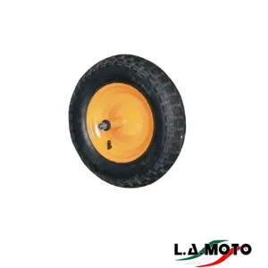 Offerta RUOTA PER CARRIOLA PNEUMATICO 3.50-8 ASSE 12CM