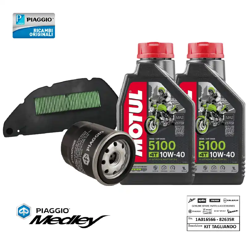 Prezzo Ridotto KIT TAGLIANDO PIAGGIO MEDLEY 125 150 OLIO FILTRI OLIO ARIA TUTTO ORIGINALE