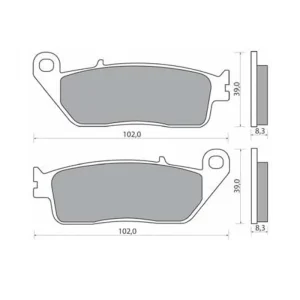 COPPIA PASTIGLIE PASTIGLIE FRENO ORGANICHE MOTO PER APRILIA, FANTIC, MALAGUTI, GILERA, PIAGGIO Pagamento Sicuro