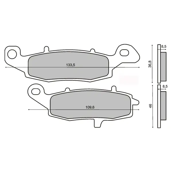 Promo Stagionale PASTIGLIE FRENO RMS ORGANICHE KAWASAKI ZR-7
