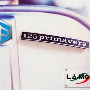 Compra Adesso TARGHETTA SCRITTA STEMMA POSTERIORE VESPA 125 PRIMAVERA