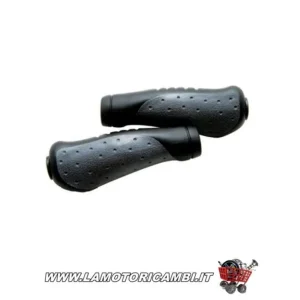 Ultimissimo Modello COPPIA MANOPOLE PER BICICLETTA NERO/GRIGIO 130MM.