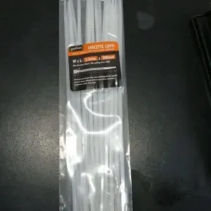 Nuovo Arrivo 30 FASCETTE STRINGI CAVO NYLON BIANCO 7.5 MX25MM