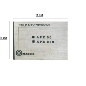 Offerta MANUALE LIBRETTO USO E MANUTENZIONE PER APE 50 250 DAL 1969